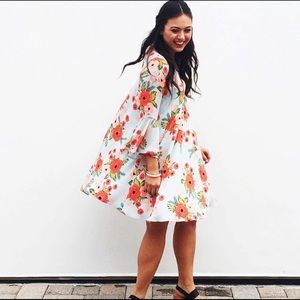 Anthropologie paper crown x rifle paper co dress